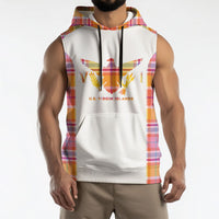 Personalized US Virgin Islands Sleeveless Hoodie Eagle Madras Pattern