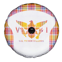 US Virgin Islands Spare Tire Cover Eagle Madras Pattern