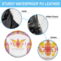 US Virgin Islands Spare Tire Cover Eagle Madras Pattern