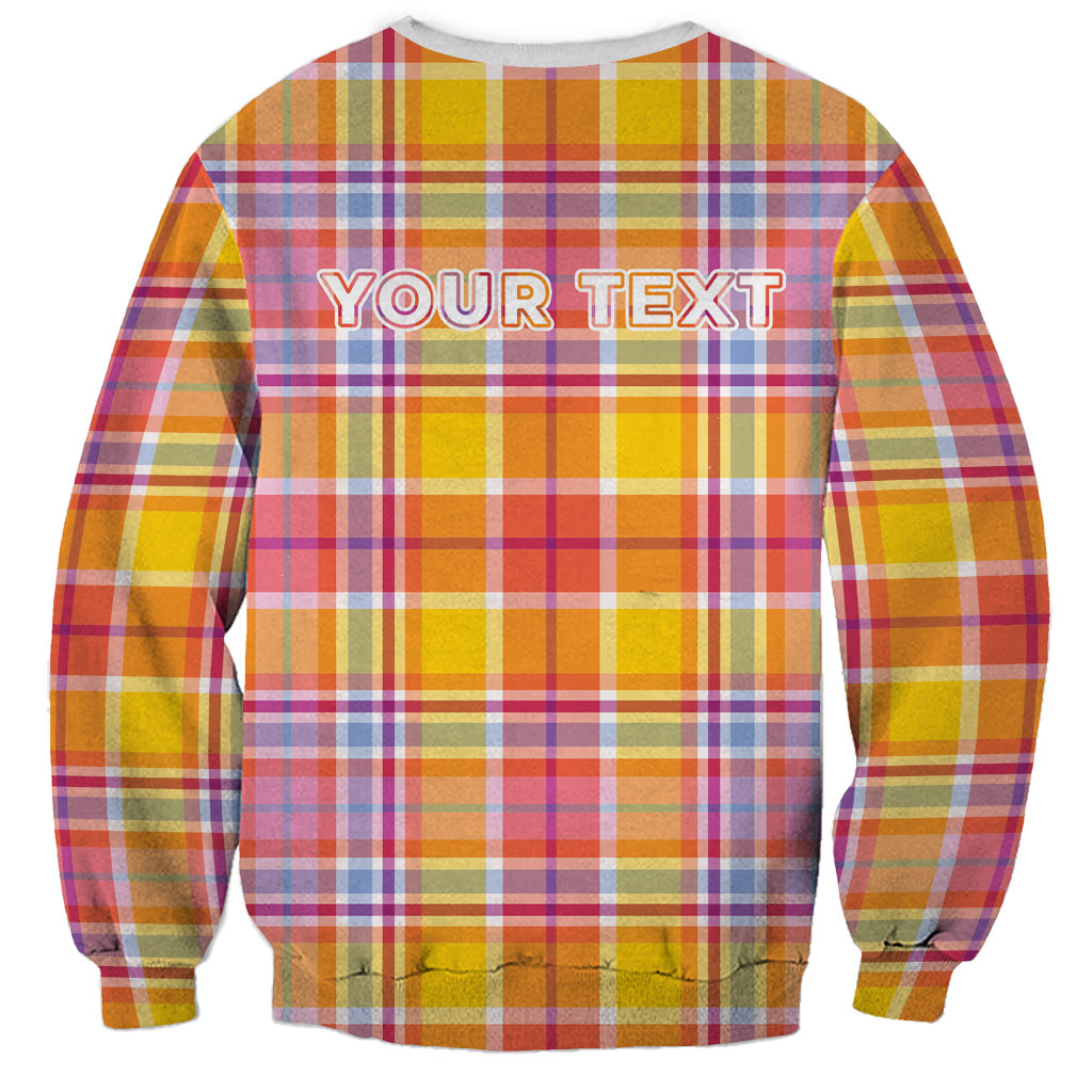 Personalized US Virgin Islands Sweatshirt Eagle Madras Pattern