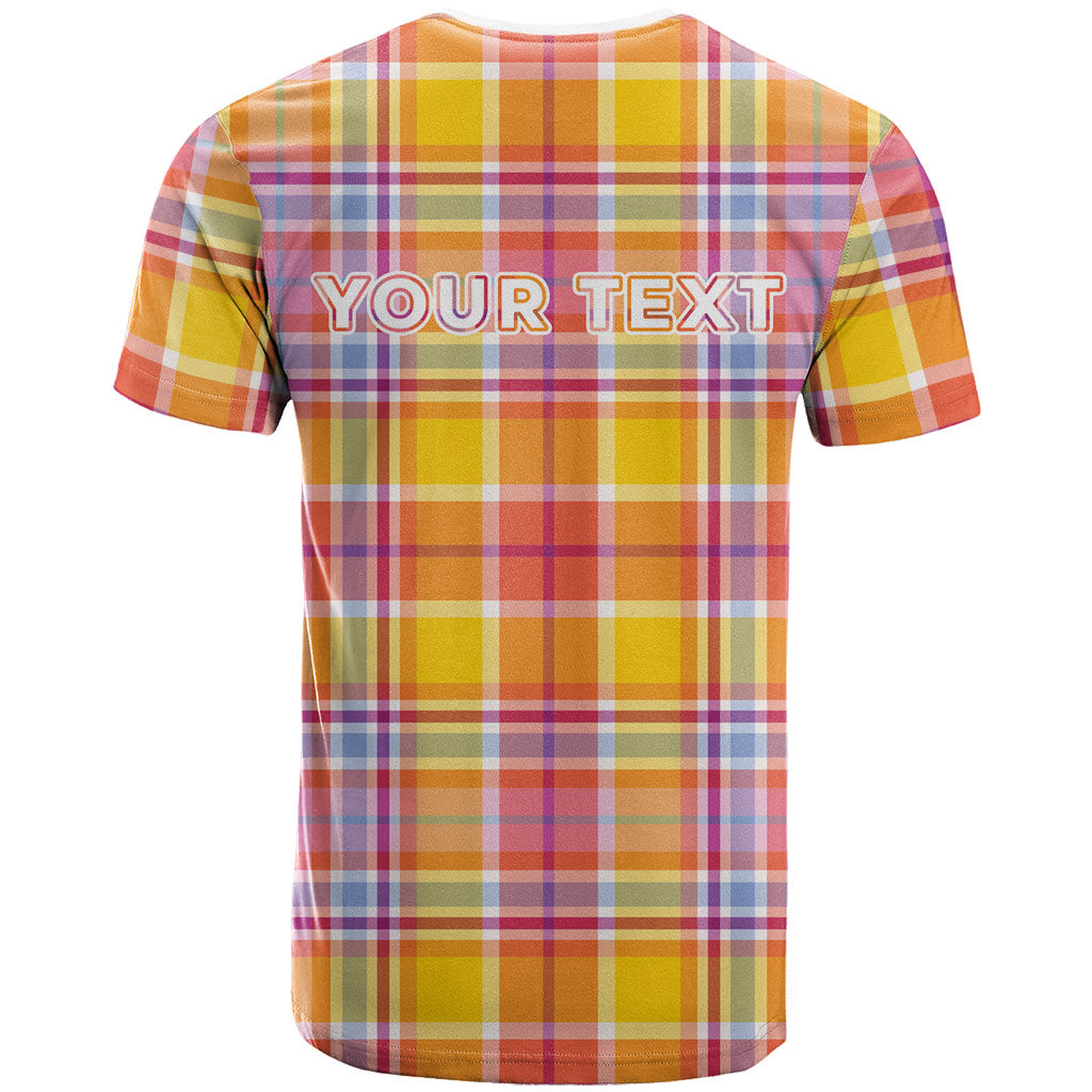 Personalized US Virgin Islands T Shirt Eagle Madras Pattern