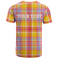 Personalized US Virgin Islands T Shirt Eagle Madras Pattern