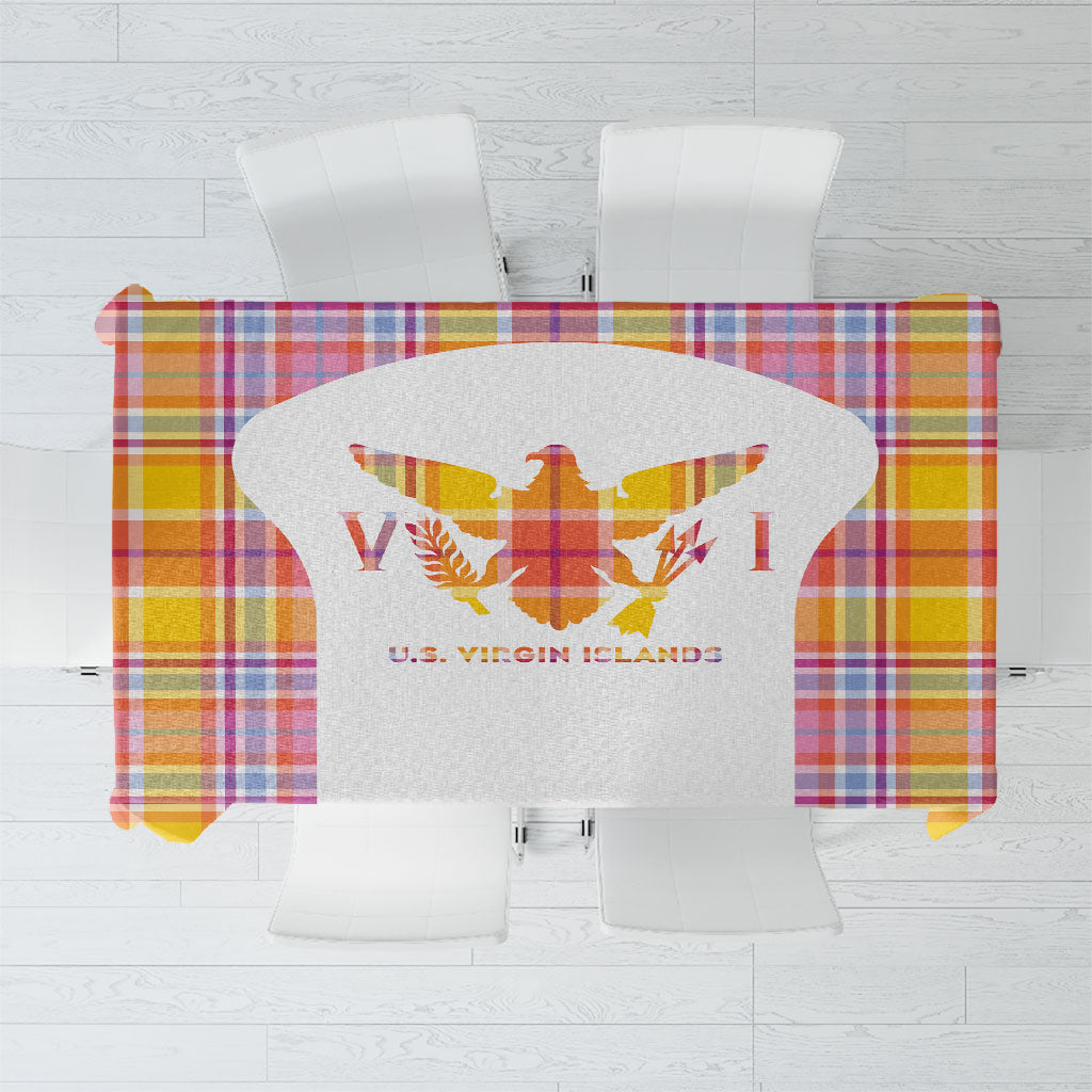 US Virgin Islands Tablecloth Eagle Madras Pattern