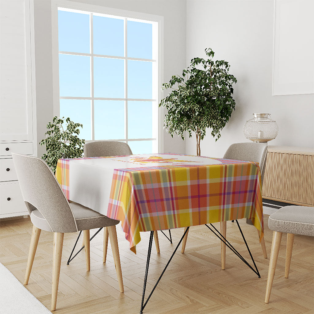 US Virgin Islands Tablecloth Eagle Madras Pattern