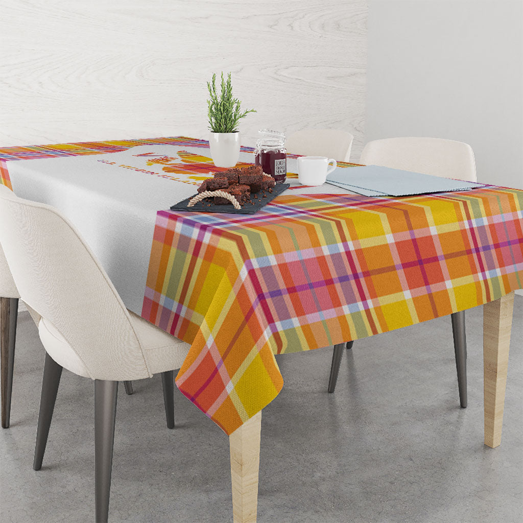 US Virgin Islands Tablecloth Eagle Madras Pattern