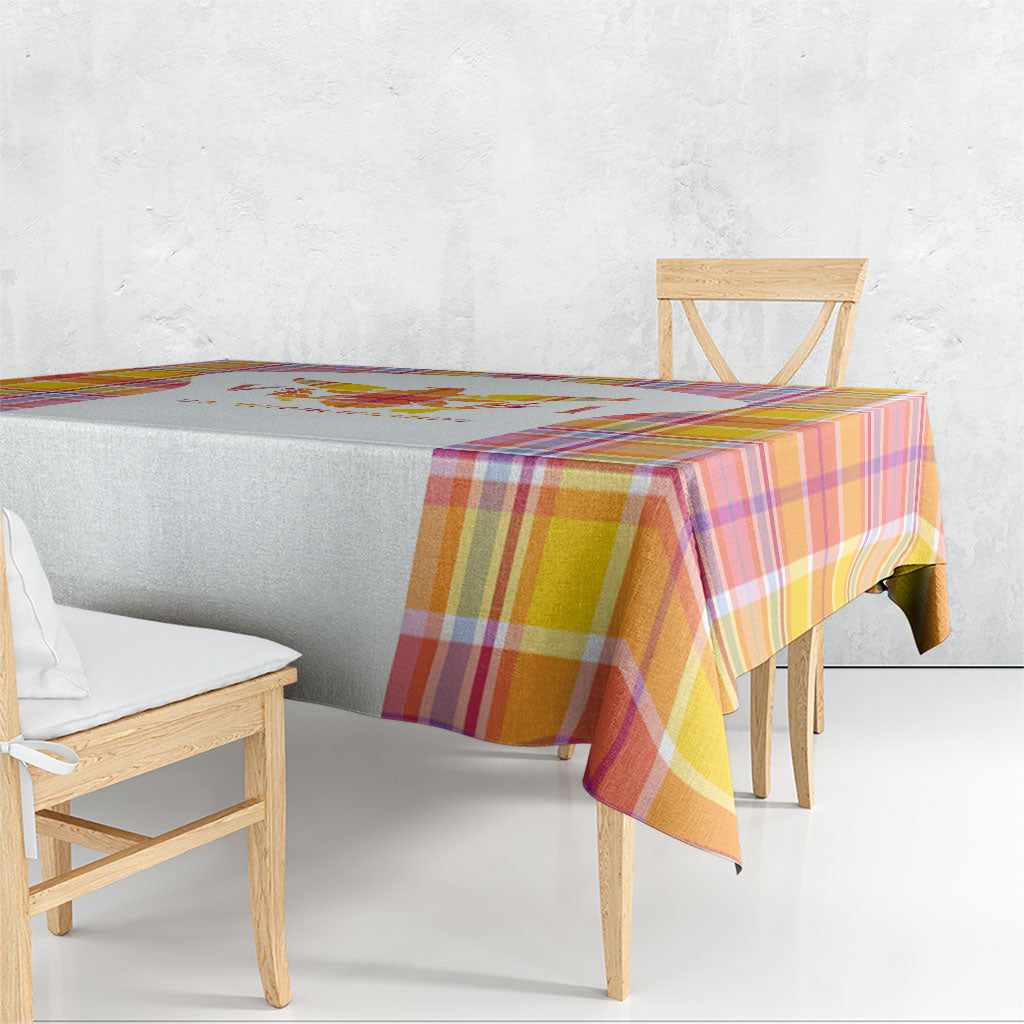 US Virgin Islands Tablecloth Eagle Madras Pattern