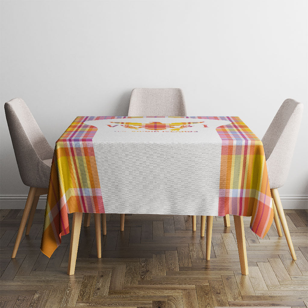 US Virgin Islands Tablecloth Eagle Madras Pattern