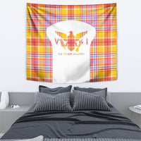US Virgin Islands Tapestry Eagle Madras Pattern