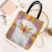 US Virgin Islands Tote Bag Eagle Madras Pattern