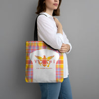 US Virgin Islands Tote Bag Eagle Madras Pattern