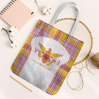 US Virgin Islands Tote Bag Eagle Madras Pattern