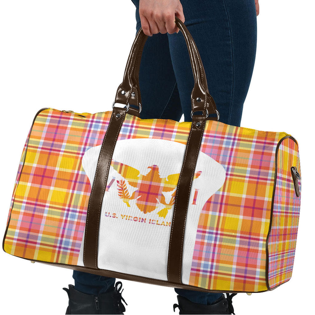 US Virgin Islands Travel Bag Eagle Madras Pattern