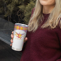 Personalized US Virgin Islands Tumbler Cup Eagle Madras Pattern