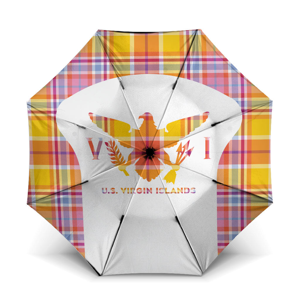 US Virgin Islands Umbrella Eagle Madras Pattern