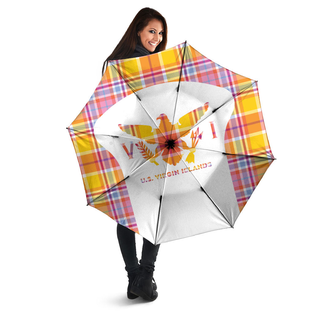 US Virgin Islands Umbrella Eagle Madras Pattern