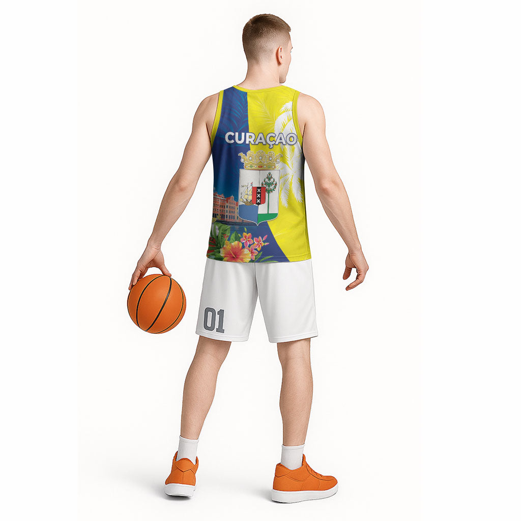Curacao Day Basketball Jersey One People One Heart