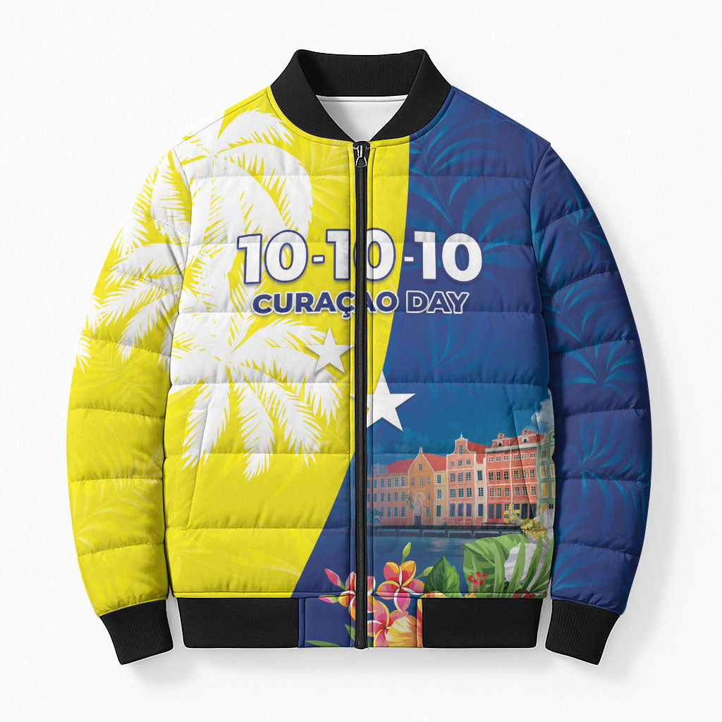 Curacao Day Bomber Puffer Jacket One People One Heart