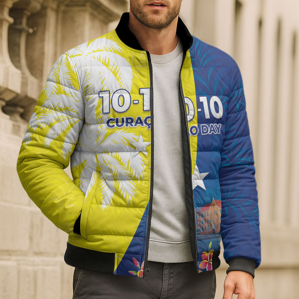 Curacao Day Bomber Puffer Jacket One People One Heart