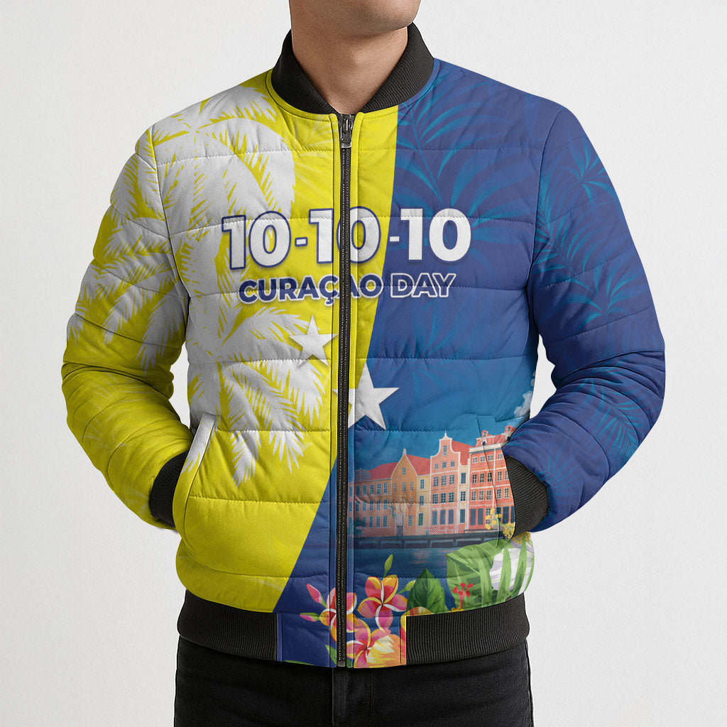 Curacao Day Bomber Puffer Jacket One People One Heart