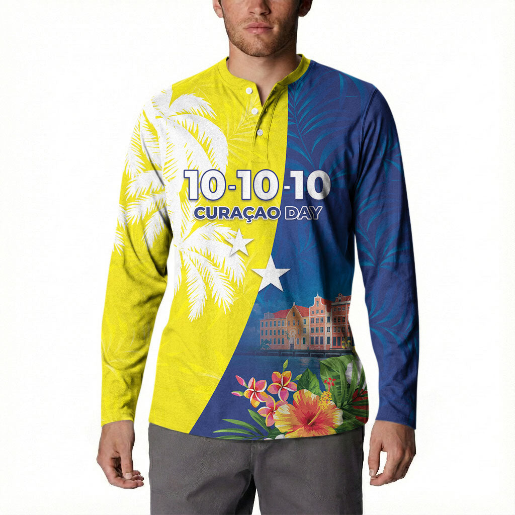Curacao Day Button Sweatshirt One People One Heart