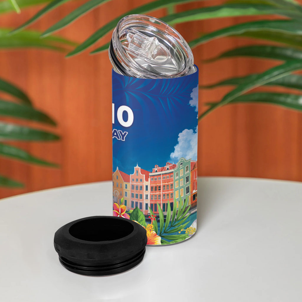 Curacao Day 4 in 1 Can Cooler Tumbler One People One Heart