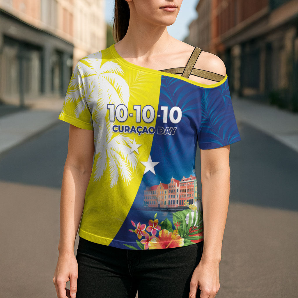 Curacao Day Cross Shoulder Shirt One People One Heart