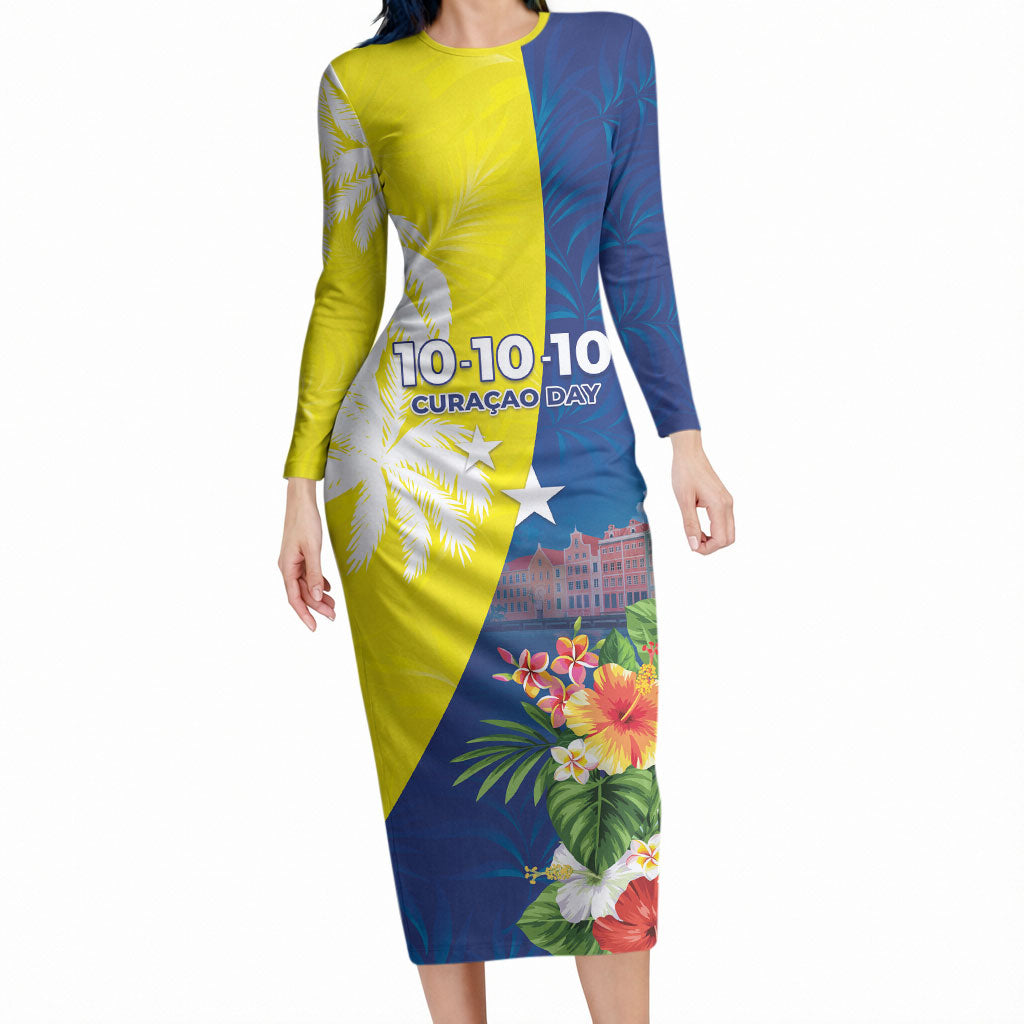 Curacao Day Long Sleeve Bodycon Dress One People One Heart