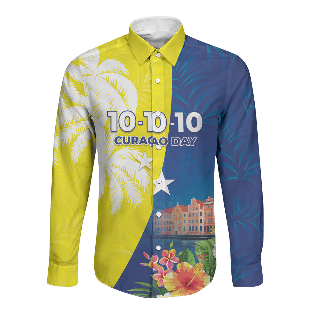 Curacao Day Long Sleeve Button Shirt One People One Heart