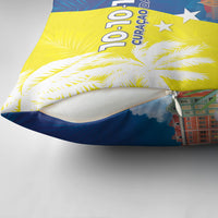 Curacao Day Pillow Cover One People One Heart