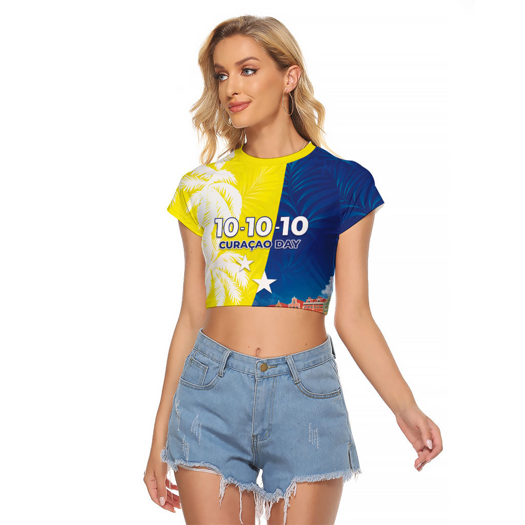 Curacao Day Raglan Cropped T Shirt One People One Heart