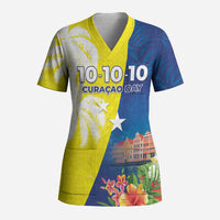 Curacao Day Scrub Top One People One Heart