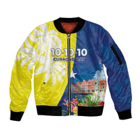 Curacao Day Sleeve Zip Bomber Jacket One People One Heart