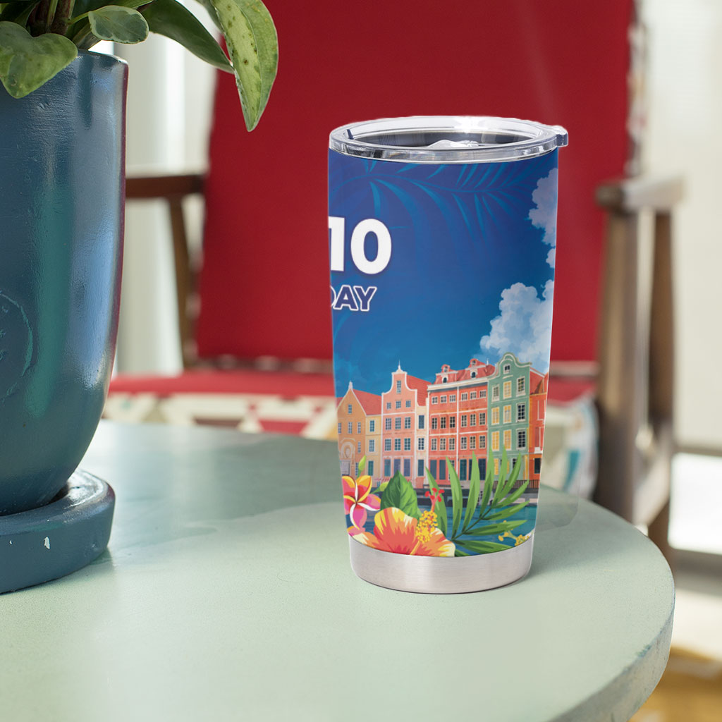 Curacao Day Tumbler Cup One People One Heart