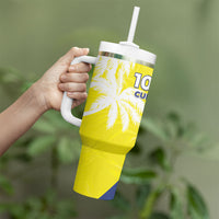 Curacao Day Tumbler With Handle One People One Heart