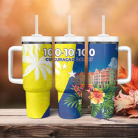 Curacao Day Tumbler With Handle One People One Heart