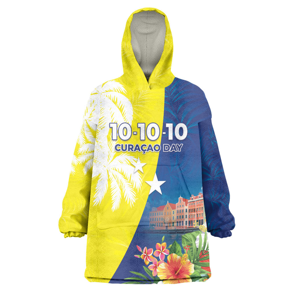 Curacao Day Wearable Blanket Hoodie One People One Heart