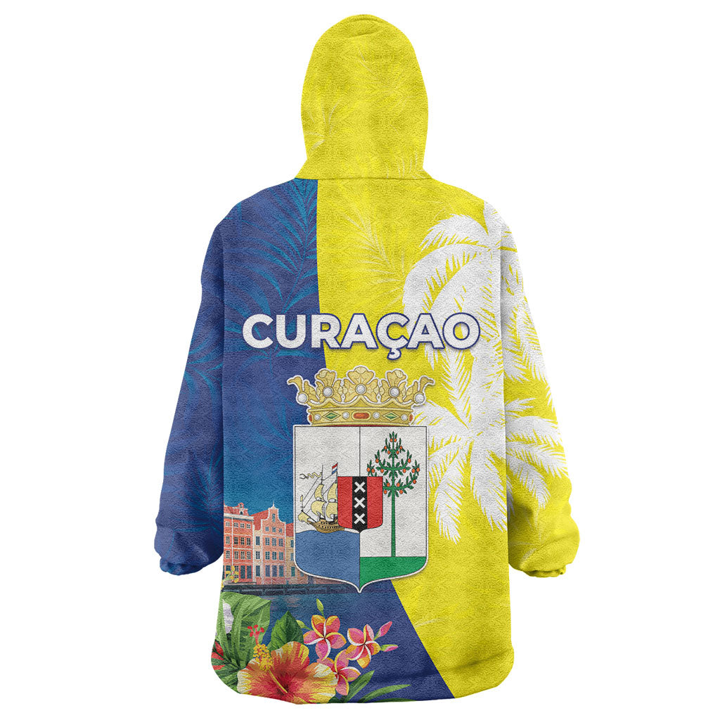 Curacao Day Wearable Blanket Hoodie One People One Heart