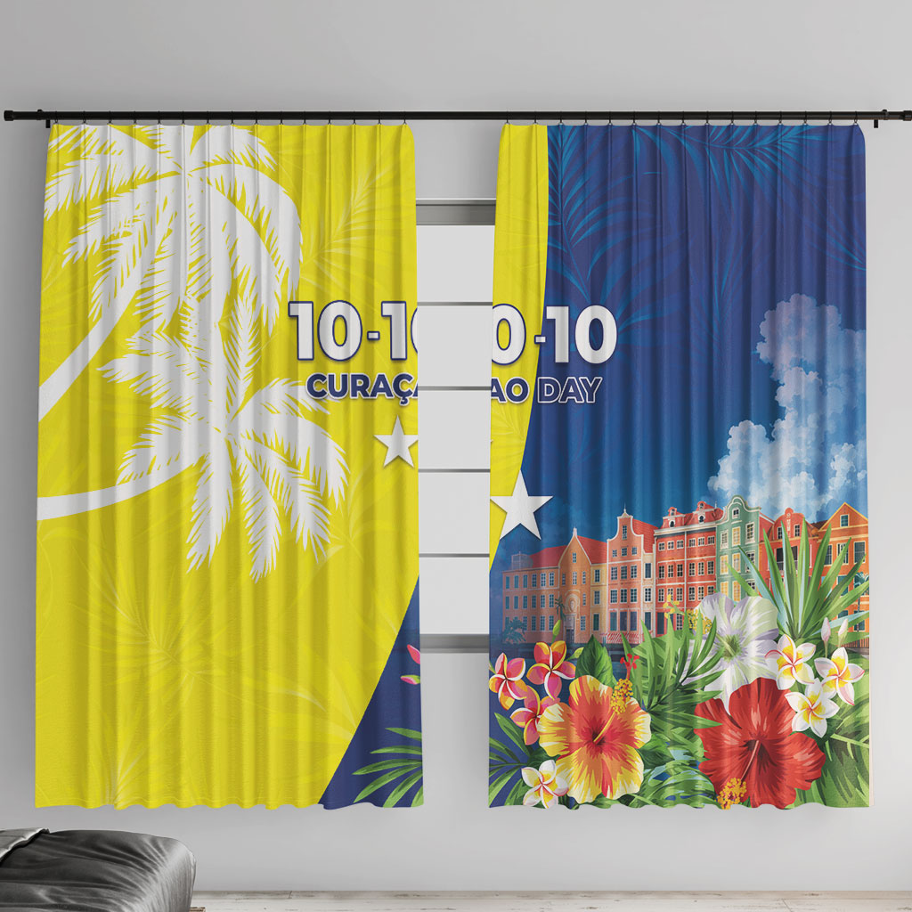 Curacao Day Window Curtain One People One Heart