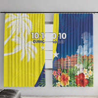 Curacao Day Window Curtain One People One Heart