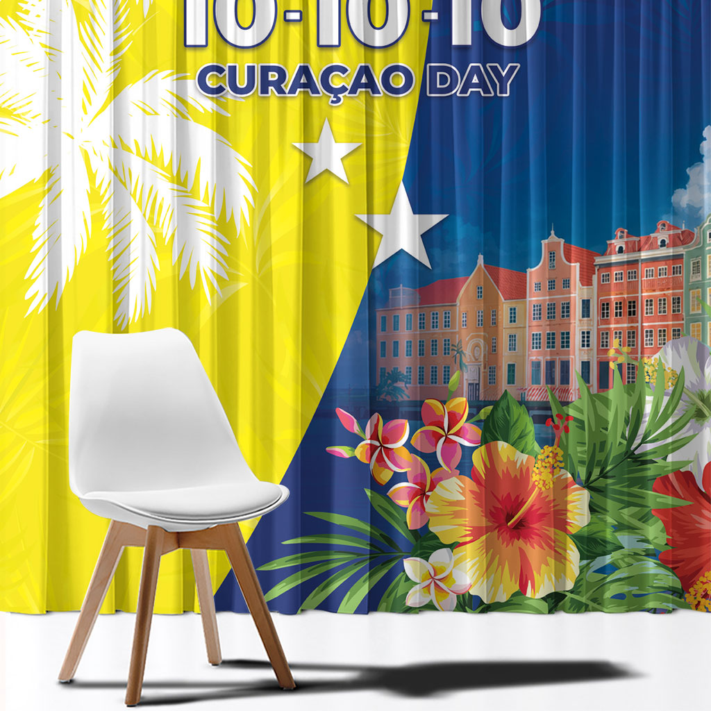 Curacao Day Window Curtain One People One Heart