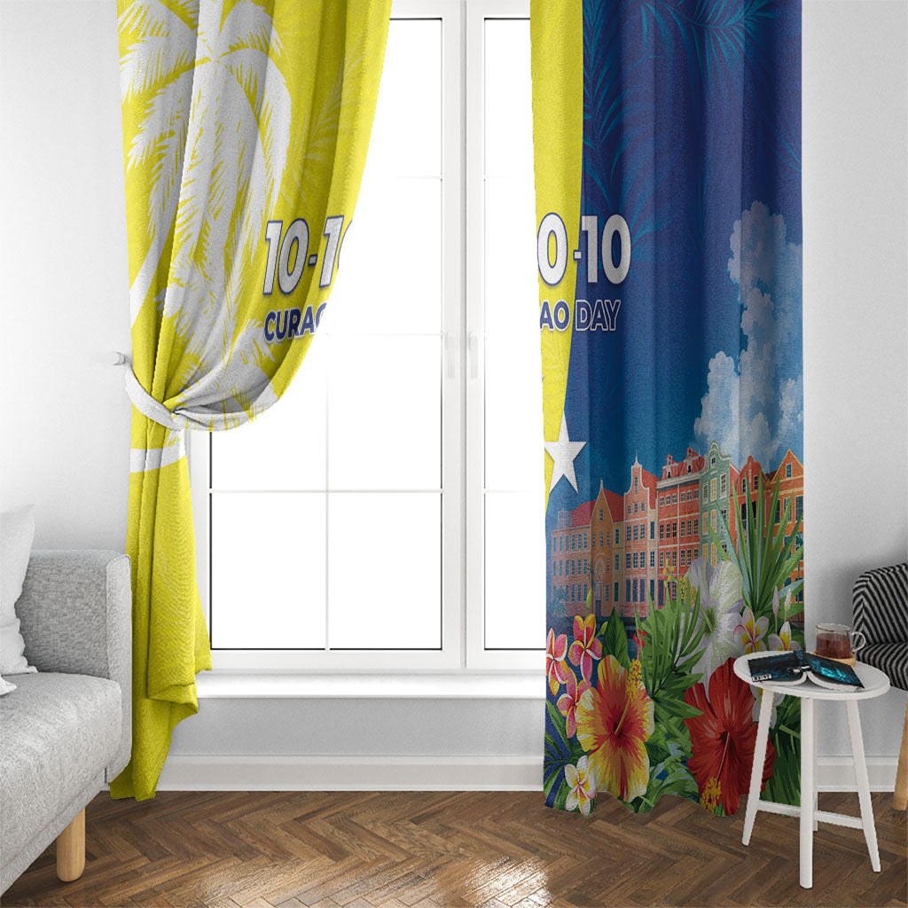 Curacao Day Window Curtain One People One Heart