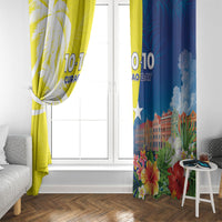 Curacao Day Window Curtain One People One Heart
