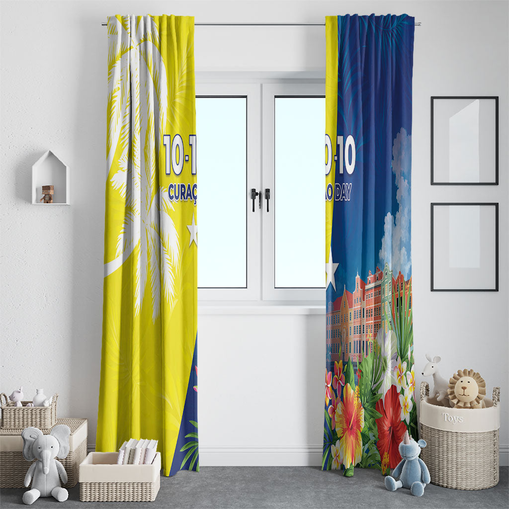 Curacao Day Window Curtain One People One Heart