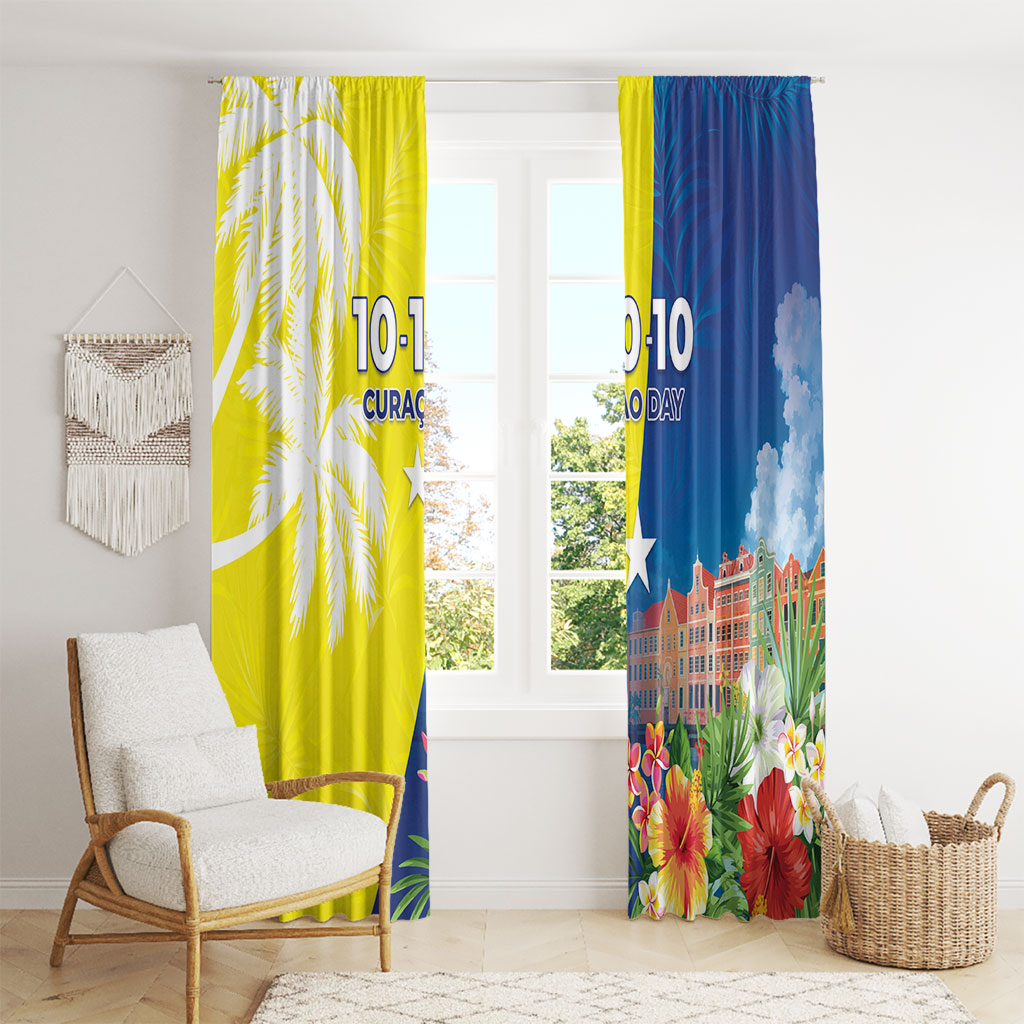 Curacao Day Window Curtain One People One Heart