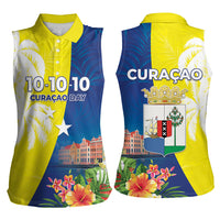Curacao Day Women Sleeveless Polo Shirt One People One Heart