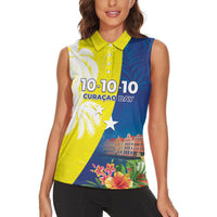 Curacao Day Women Sleeveless Polo Shirt One People One Heart