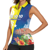 Curacao Day Women Sleeveless Polo Shirt One People One Heart