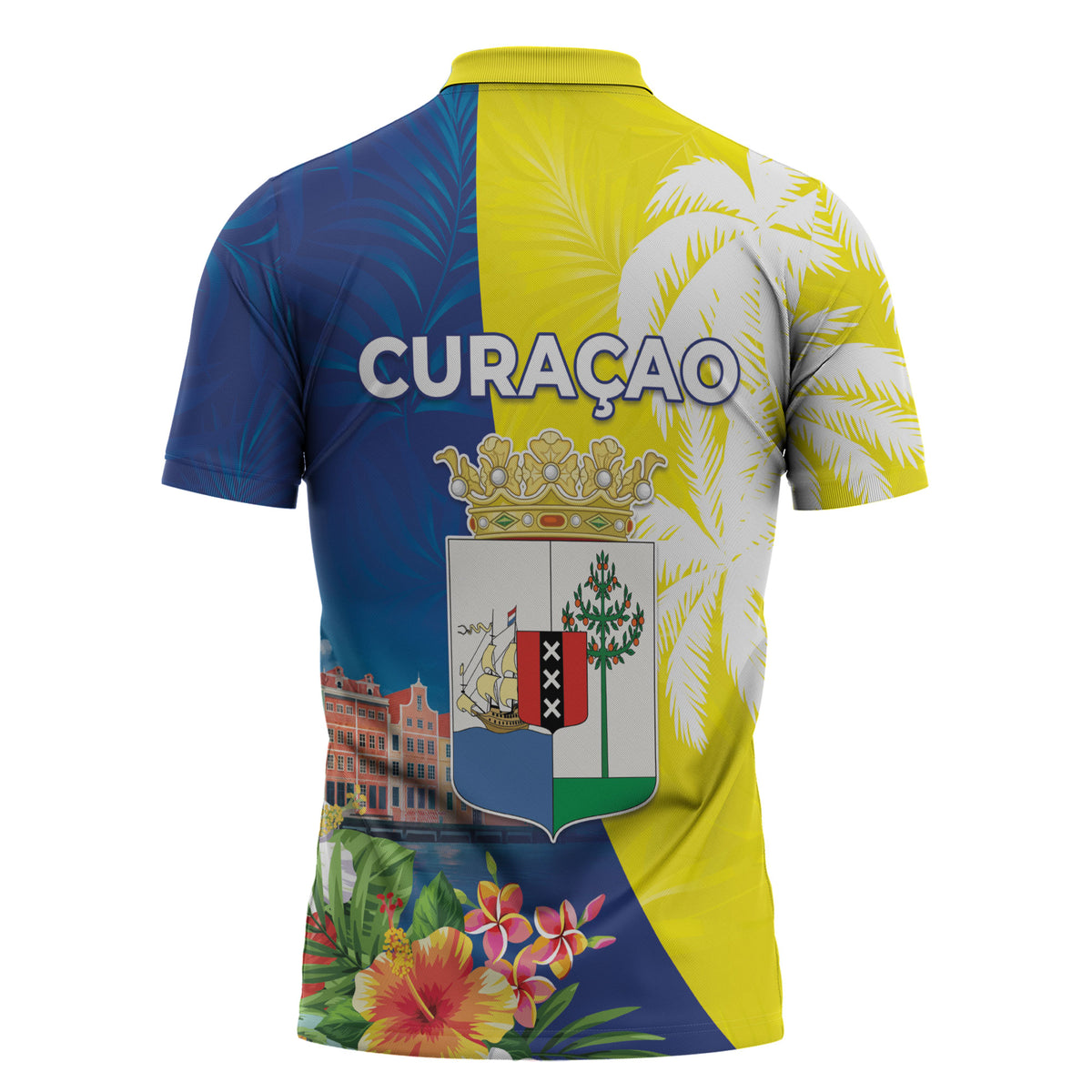 Curacao Day Zipper Polo Shirt One People One Heart
