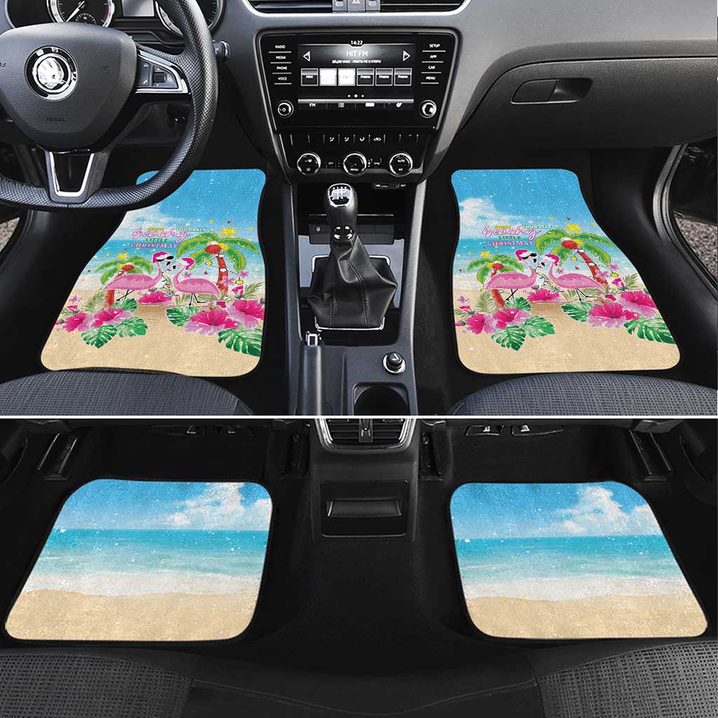 Hawaii Christmas Car Mats Deck The Palms Holiday Flamingos LT05 - Wonder Print Shop