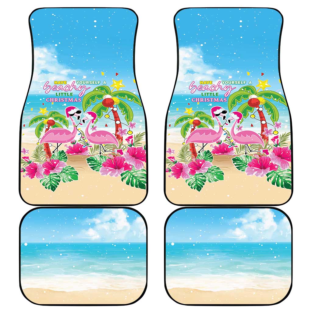 Hawaii Christmas Car Mats Deck The Palms Holiday Flamingos LT05 - Wonder Print Shop